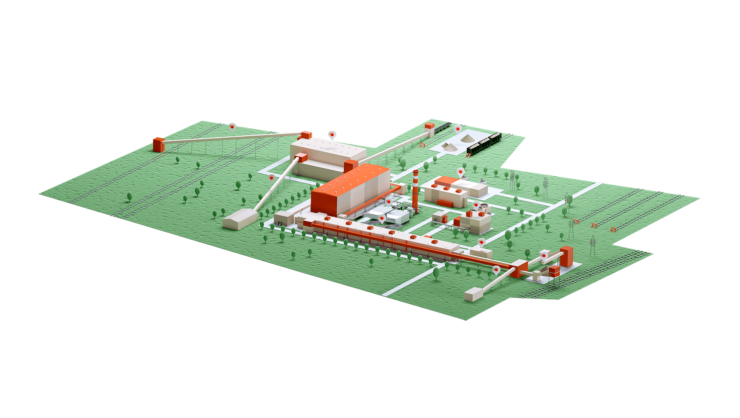 3D visualization of a new pellet plant