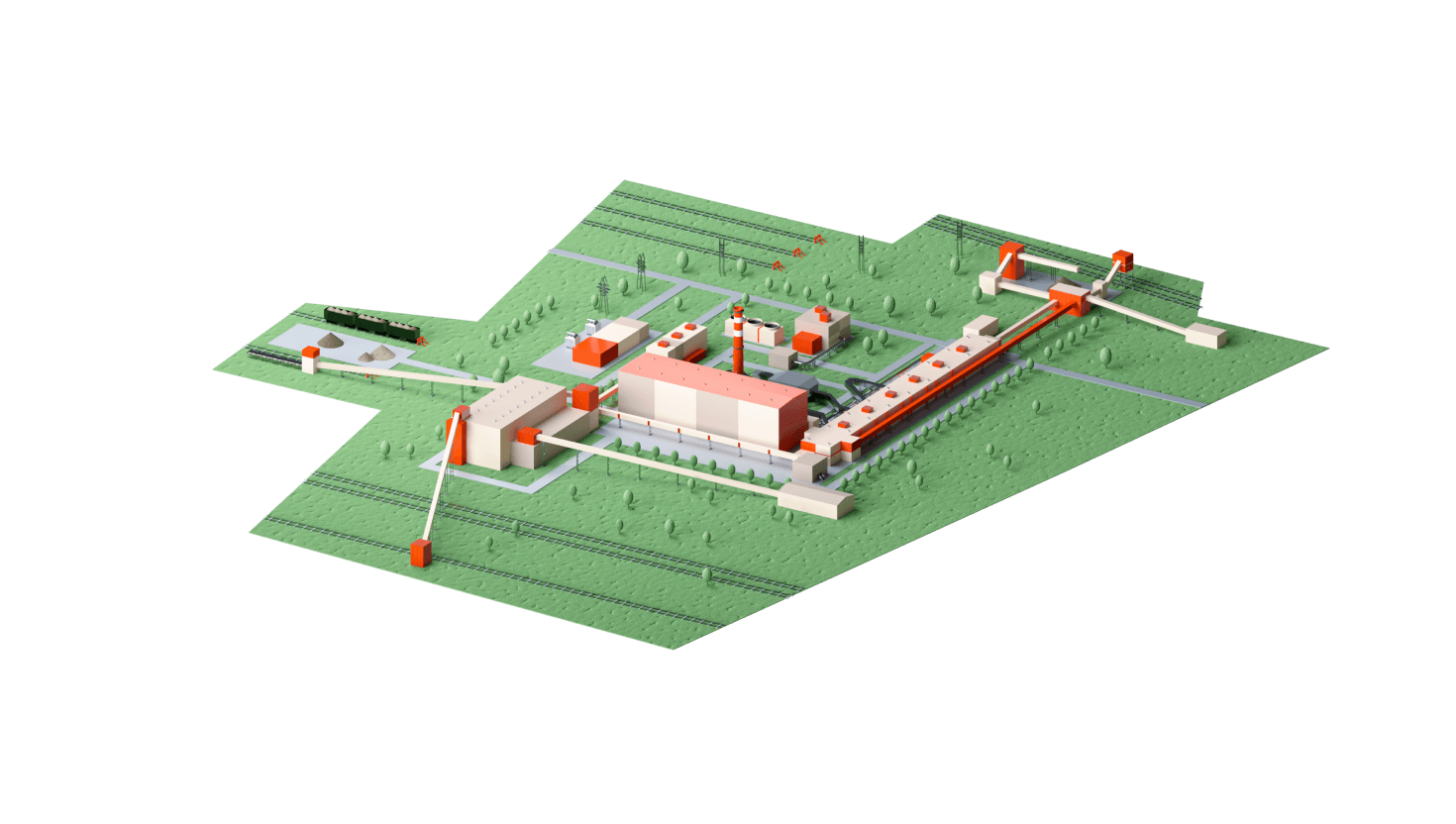 3D visualization of a new pellet plant