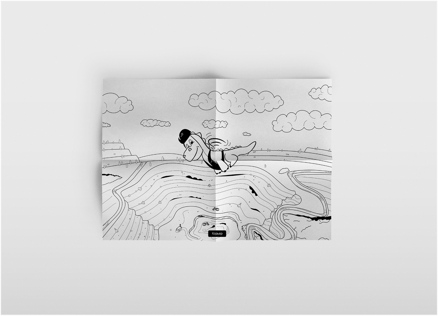 coloring book design with a corporate character