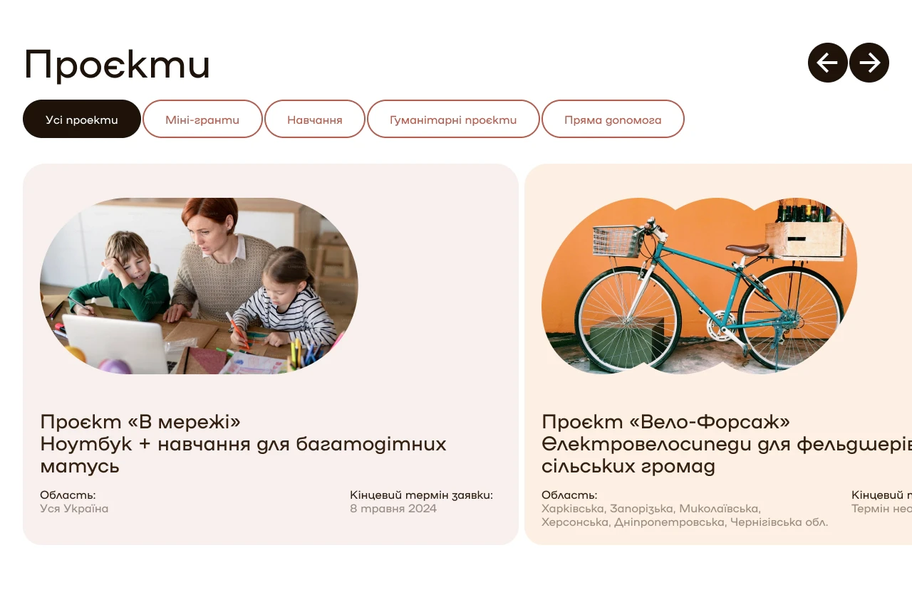 website interface design